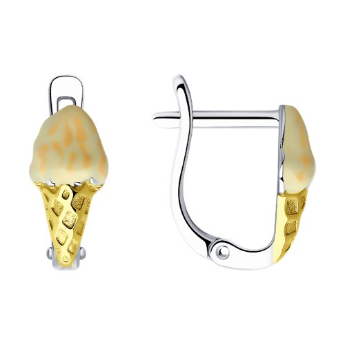 Серьги из серебра с эмалью Ювелирное изделие - Серьги из серебра с эмалью в магазине Best-Gold 041114