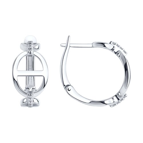 Серьги из серебра с фианитами Ювелирное изделие - Серьги из серебра с фианитами в магазине Best-Gold 031306