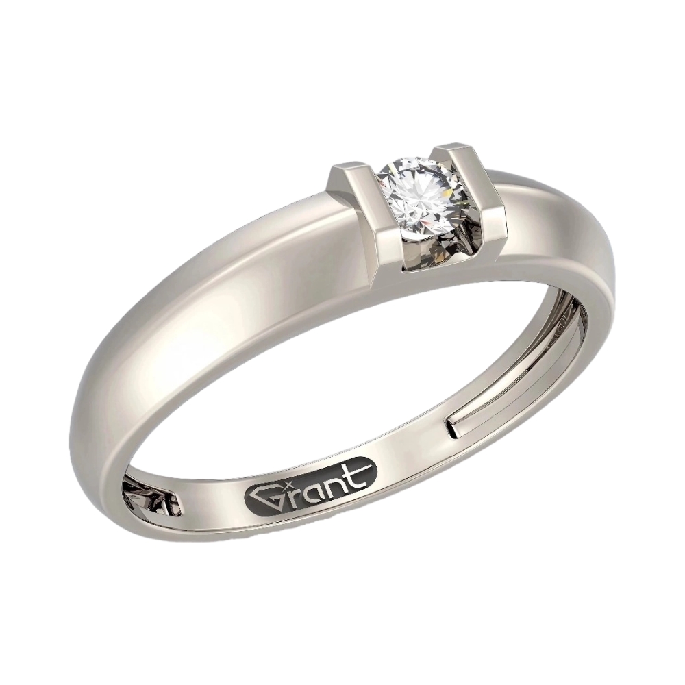 Кольцо в белом золоте с бриллиантом Ювелирное изделие - Кольцо в белом золоте с бриллиантом в магазине Best-Gold 155473