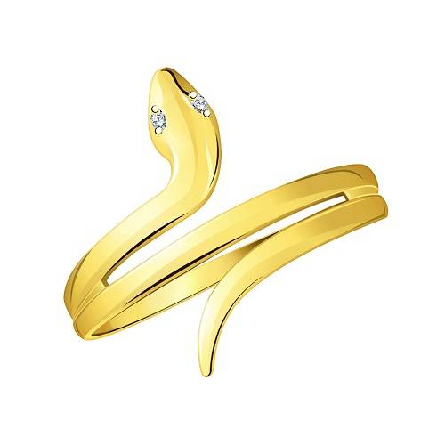 Ювелирное изделие - Кольцо из жёлтого золота с фианитами в магазине Best-Gold 032930
