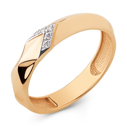 Кольцо из красного золота с фианитами Ювелирное изделие - Кольцо из красного золота с фианитами в магазине Best-Gold 129108