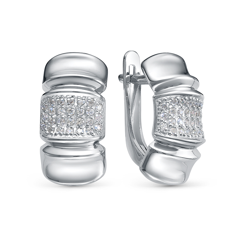 Серьги из серебра с фианитами Ювелирное изделие - Серьги из серебра с фианитами в магазине Best-Gold 146938