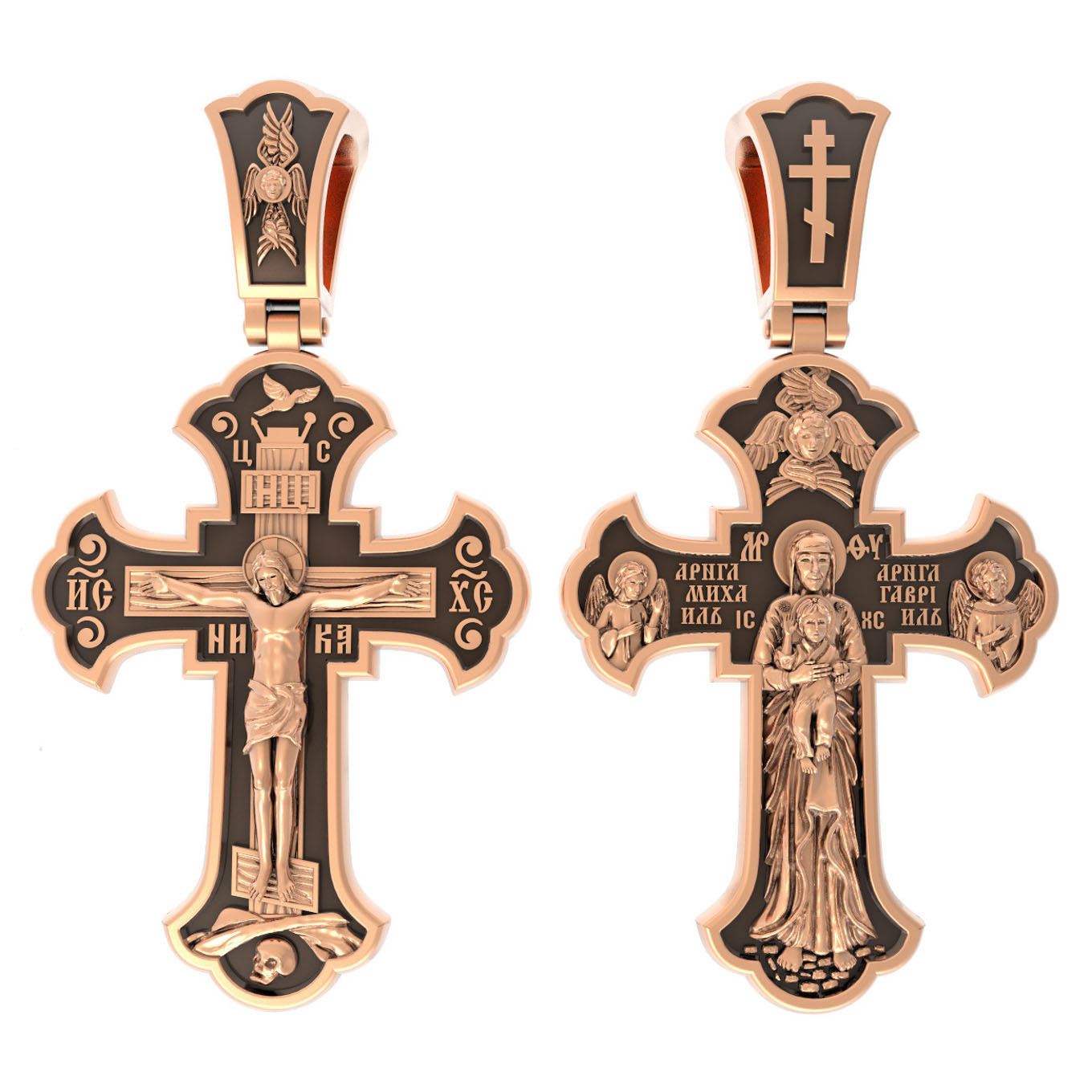 Ювелирное изделие - Крест из красного золота в магазине Best-Gold 155035