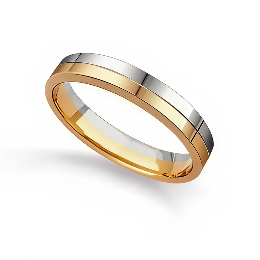 Обручальное кольцо из комбинированного золота Ювелирное изделие - Обручальное кольцо из комбинированного золота в магазине Best-Gold 034872