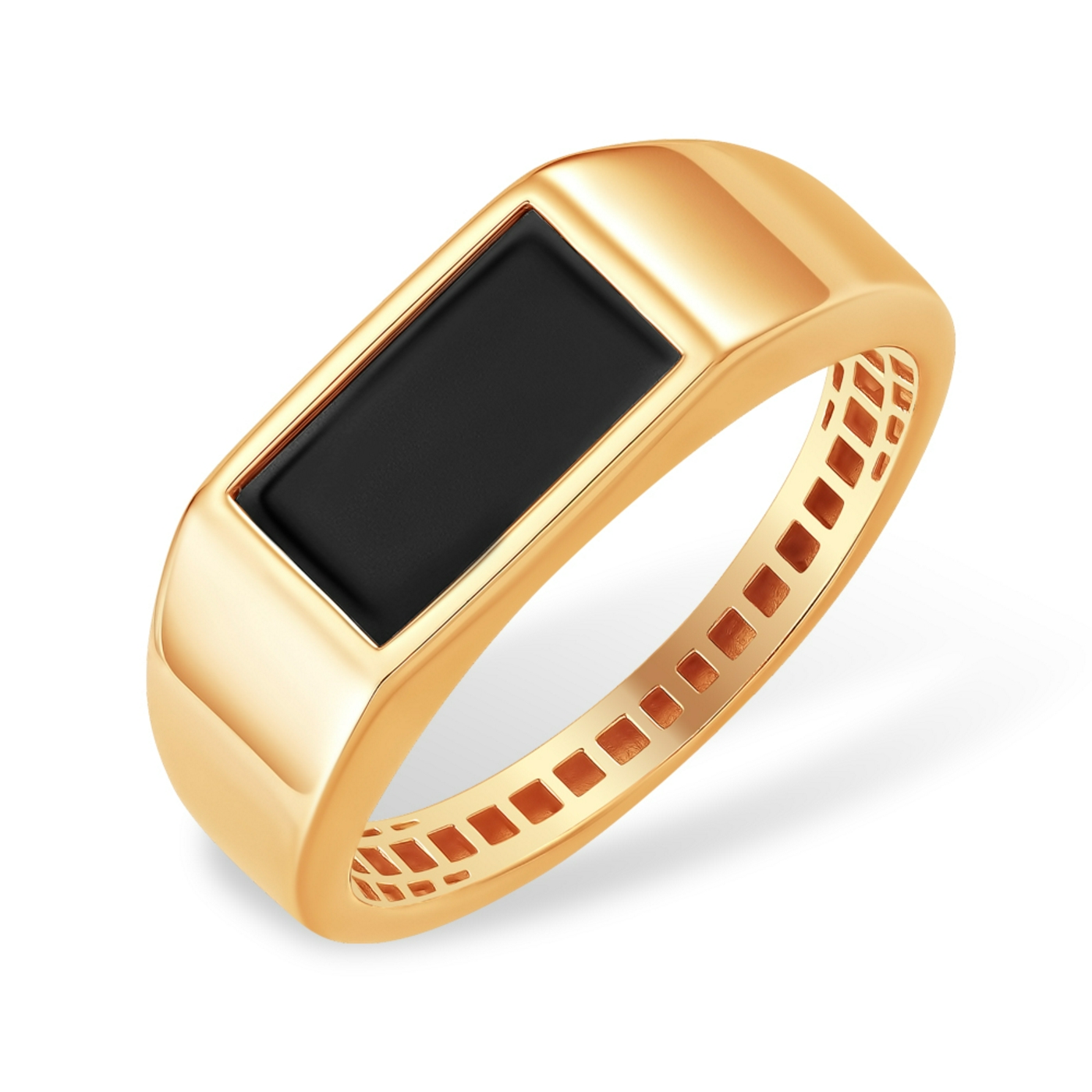 Печатка из красного золота с фианитом Ювелирное изделие - Печатка из красного золота с фианитом в магазине Best-Gold 147551