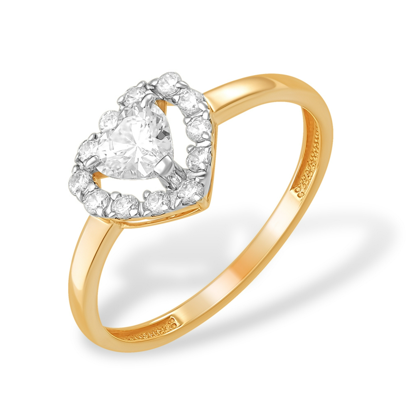 Кольцо из красного золота с фианитами Ювелирное изделие - Кольцо из красного золота с фианитами в магазине Best-Gold 151501