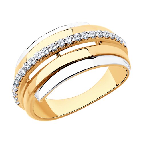 Ювелирное изделие - Кольцо из серебра с фианитами в магазине Best-Gold 030557