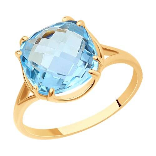 Ювелирное изделие - Кольцо из красного золота с топазом в магазине Best-Gold 031816