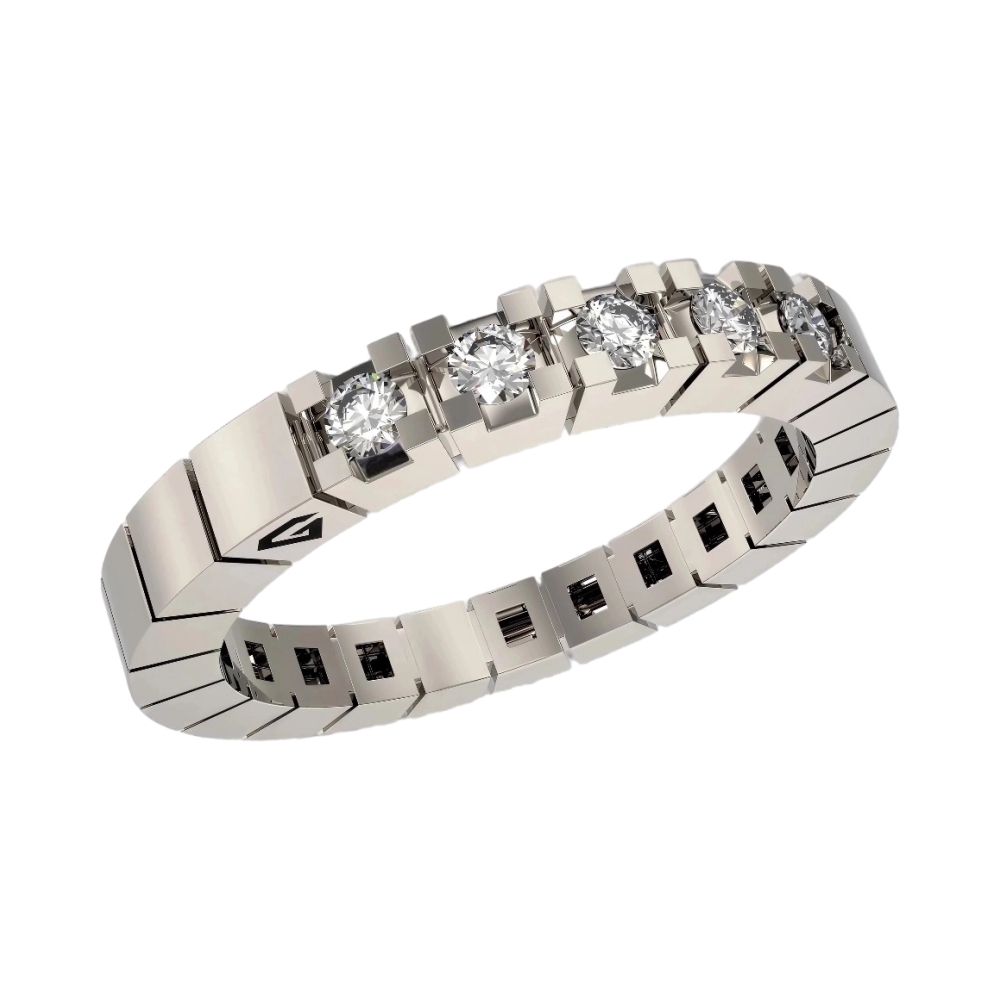 Ювелирное изделие - Кольцо из белого золота с бриллиантами в магазине Best-Gold 156257