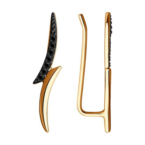 Серьги из красного золота с фианитами Ювелирное изделие - Серьги из красного золота с фианитами в магазине Best-Gold 029286