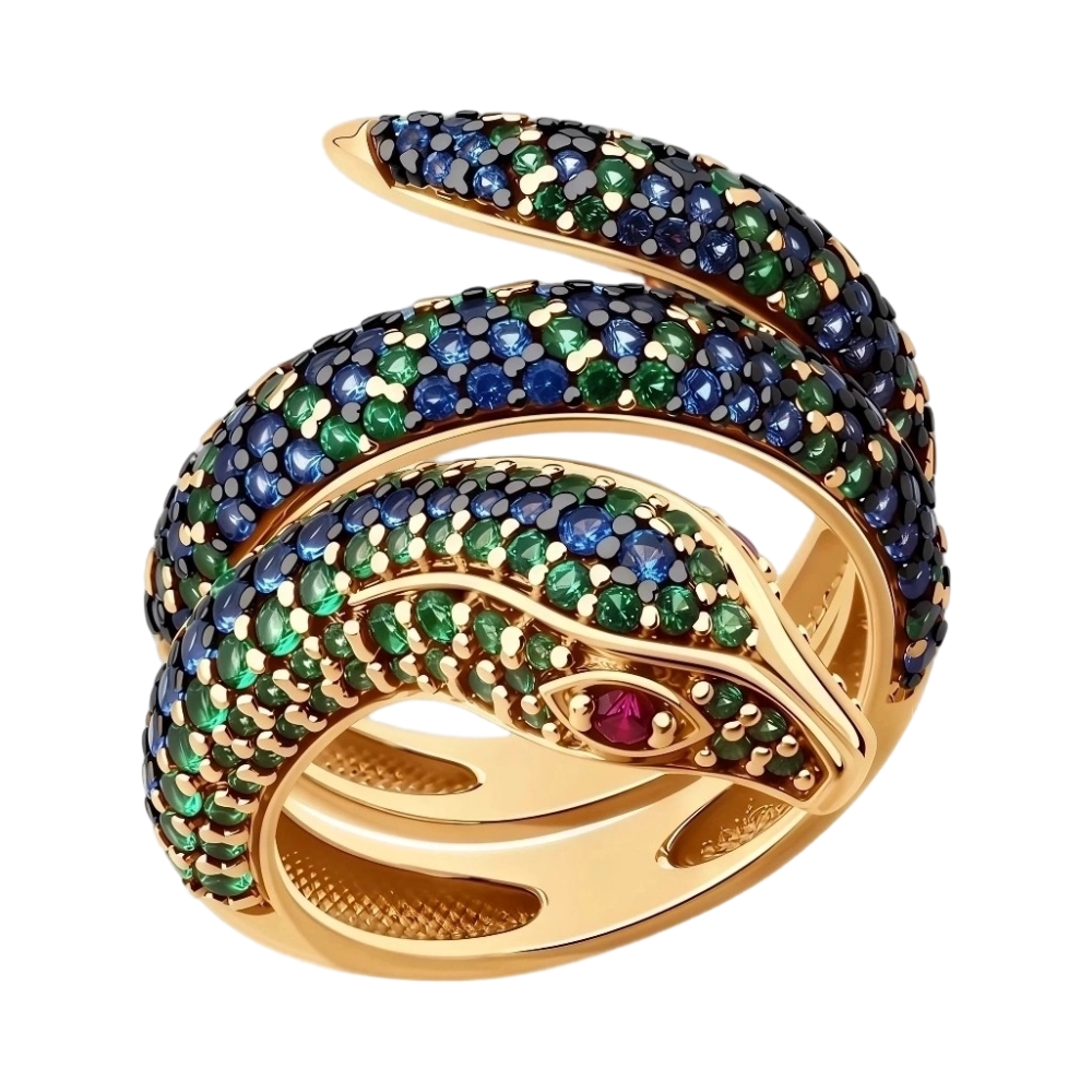 Кольцо из серебра с фианитами Ювелирное изделие - Кольцо из серебра с фианитами в магазине Best-Gold 152732