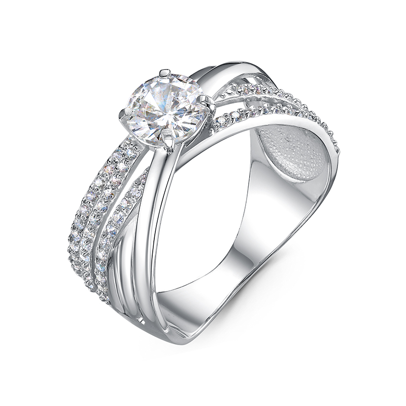 Ювелирное изделие - Кольцо из серебра с фианитом в магазине Best-Gold 033322