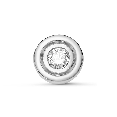 Ювелирное изделие - Подвеска из белого золота с бриллиантом в магазине Best-Gold 014804