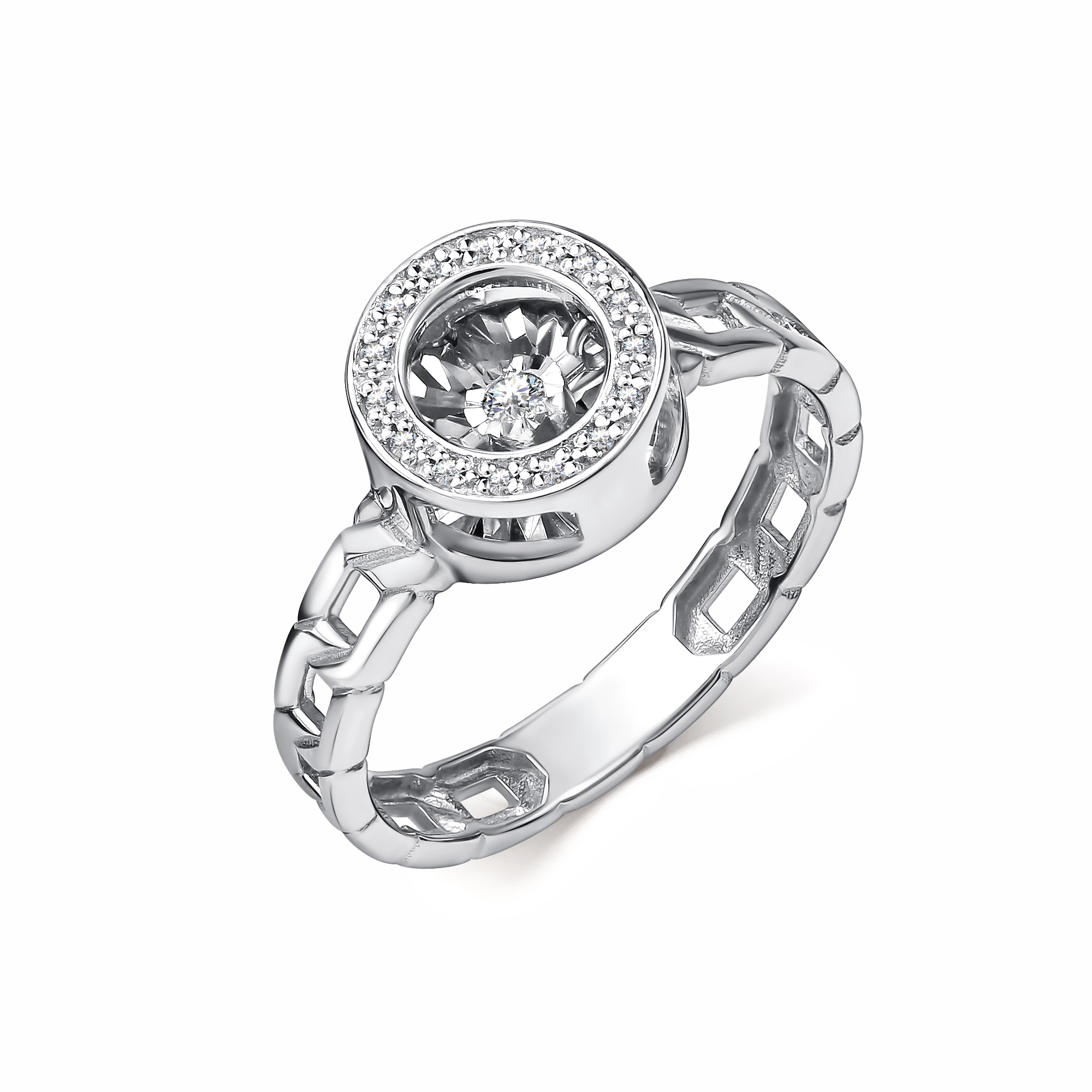 Кольцо из белого золота с бриллиантами Ювелирное изделие - Кольцо из белого золота с бриллиантами в магазине Best-Gold 140279