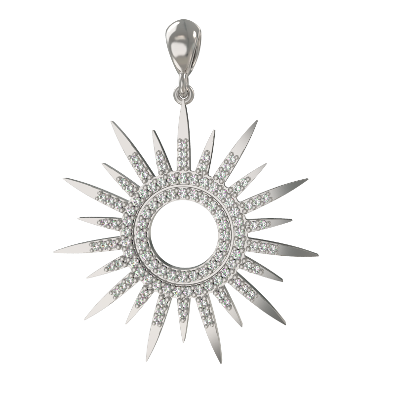 Подвеска из серебра с фианитами Ювелирное изделие - Подвеска из серебра с фианитами в магазине Best-Gold 127005