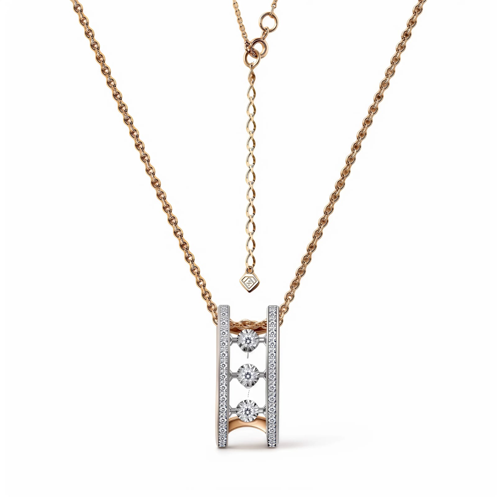 Колье из красного золота с бриллиантами Ювелирное изделие - Колье из красного золота с бриллиантами в магазине Best-Gold 156098