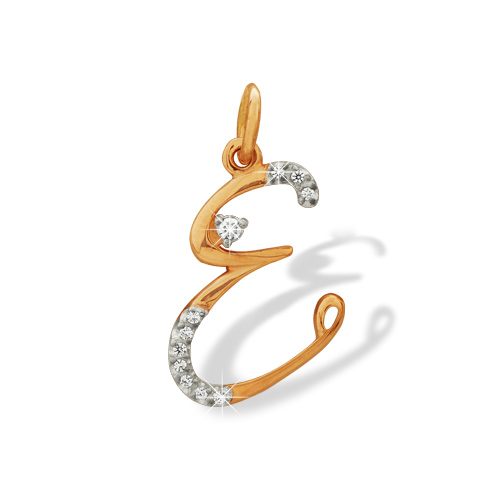 Подвеска из красного золота с фианитами Ювелирное изделие - Подвеска из красного золота с фианитами в магазине Best-Gold 060261