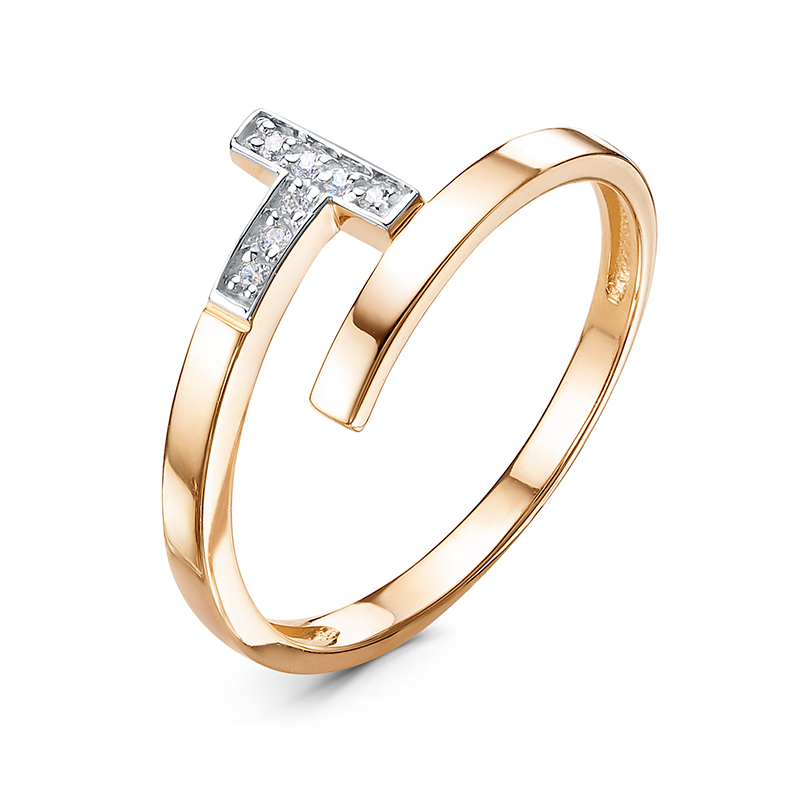 Кольцо из красного золота с фианитами Ювелирное изделие - Кольцо из красного золота с фианитами в магазине Best-Gold 142500