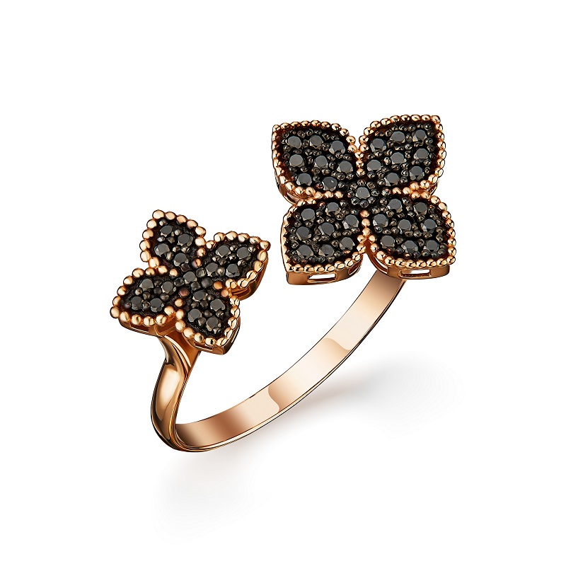 Ювелирное изделие - Кольцо из красного золота с бриллиантами в магазине Best-Gold 153671