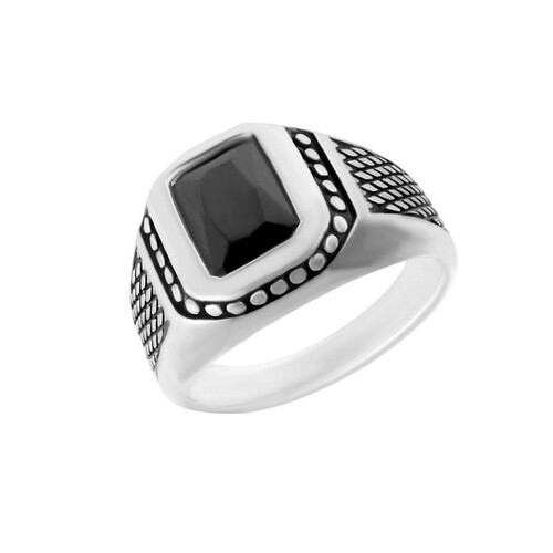 Печатка мужская из серебра с ониксом Ювелирное изделие - Печатка мужская из серебра с ониксом в магазине Best-Gold 040994