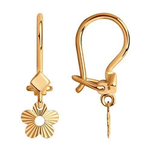 Серьги из красного золота Ювелирное изделие - Серьги из красного золота в магазине Best-Gold 105769