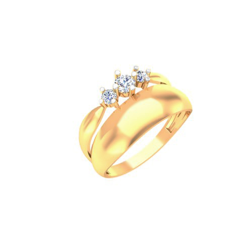 Ювелирное изделие - Кольцо из красного золота с фианитами в магазине Best-Gold 040707