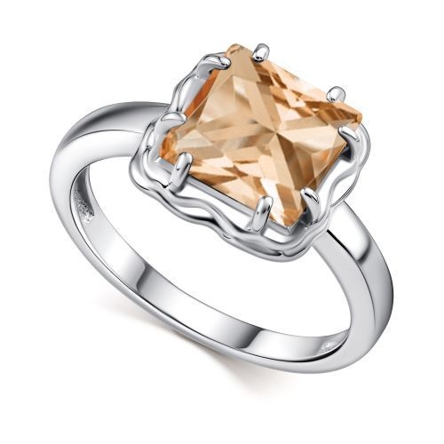 Кольцо из серебра с морганитом