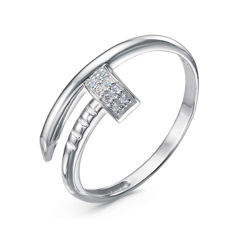 Ювелирное изделие - Кольцо из серебра с фианитами в магазине Best-Gold 146893