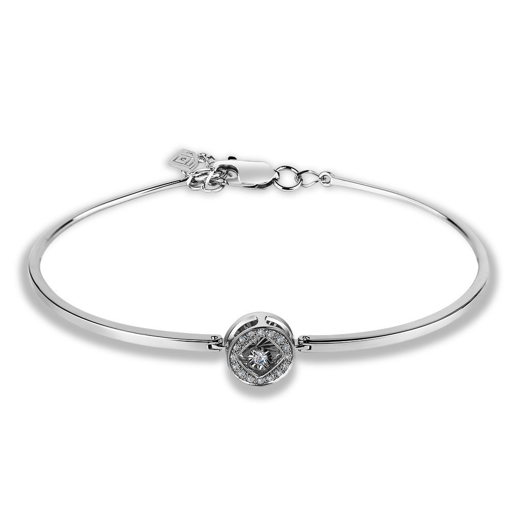 Браслет в белом золоте с бриллиантами Ювелирное изделие - Браслет в белом золоте с бриллиантами в магазине Best-Gold 149173