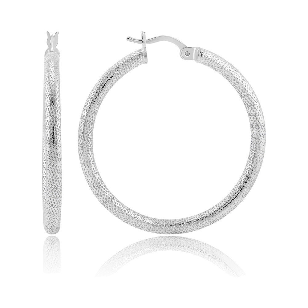 Ювелирное изделие - Серьги из белого золота в магазине Best-Gold 080576