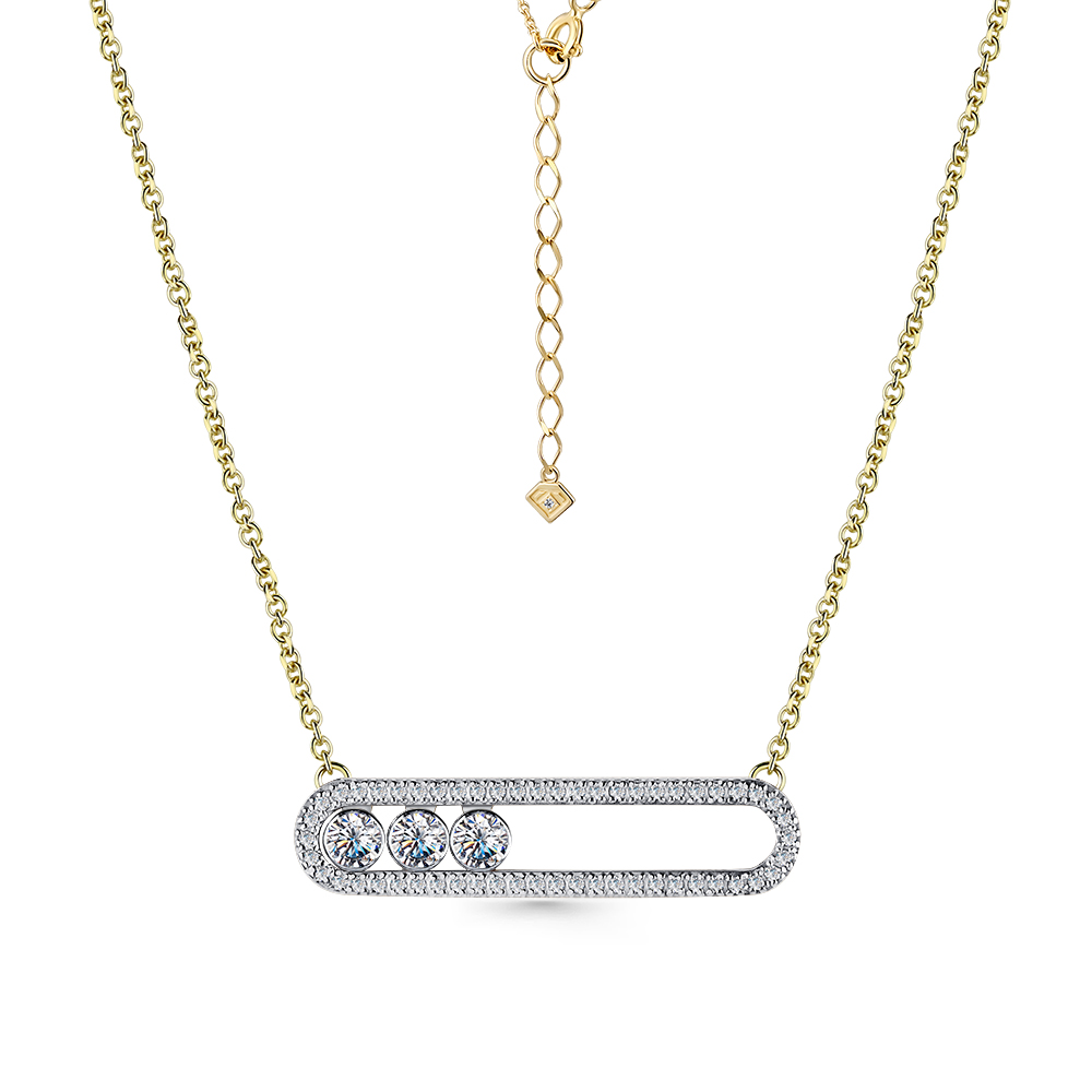 Колье из желтого золота с бриллиантами Ювелирное изделие - Колье из желтого золота с бриллиантами в магазине Best-Gold 145728