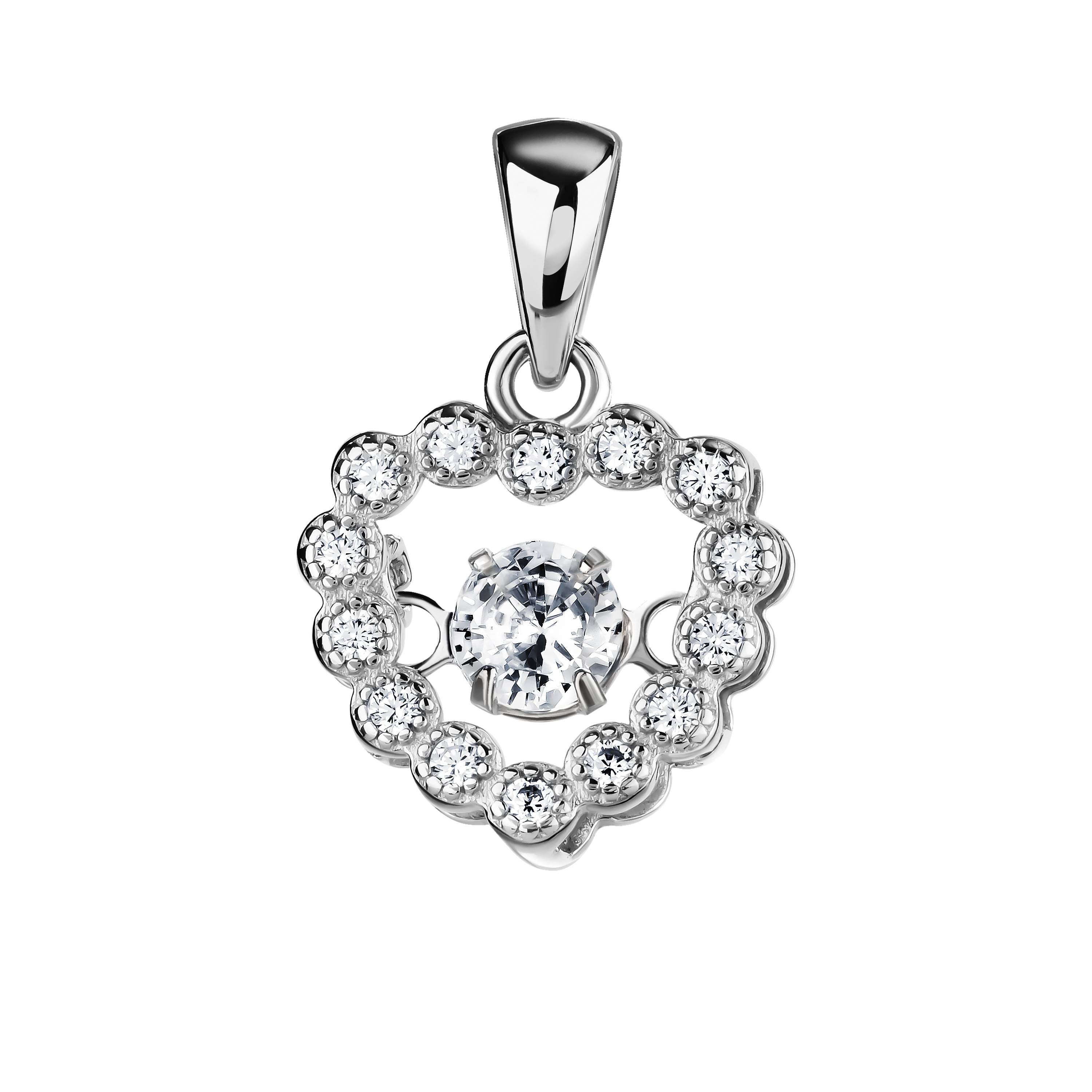 Подвеска из серебра с цирконами Ювелирное изделие - Подвеска из серебра с цирконами в магазине Best-Gold 124401