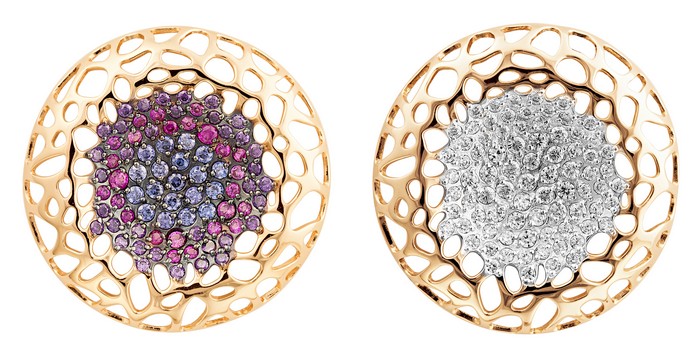 Подвеска из красного золота с фианитами