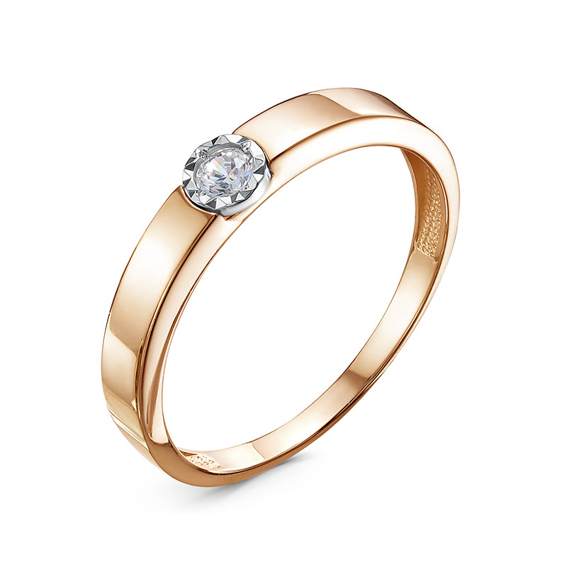 Кольцо из красного золота с фианитами Ювелирное изделие - Кольцо из красного золота с фианитами в магазине Best-Gold 033117