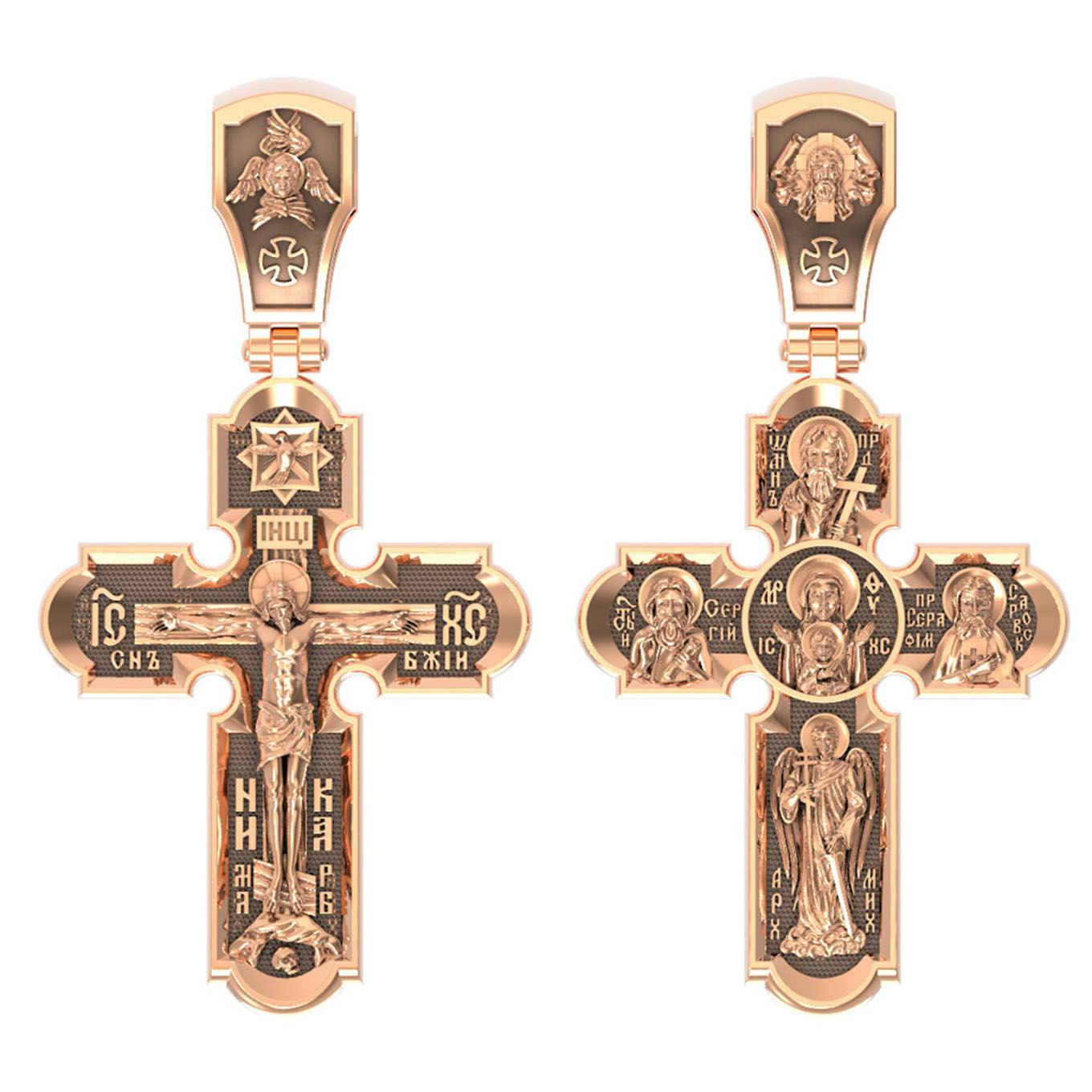 Ювелирное изделие - Крест из красного золота в магазине Best-Gold 155040