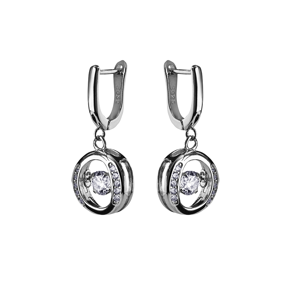 Серьги из серебра с фианитами Ювелирное изделие - Серьги из серебра с фианитами в магазине Best-Gold 124400