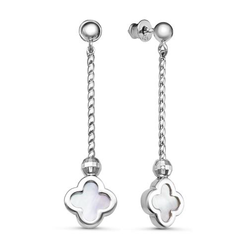 Ювелирное изделие - Серьги из серебра с перламутром в магазине Best-Gold 098104