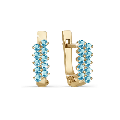 Серьги из красного золота с фианитами Ювелирное изделие - Серьги из красного золота с фианитами в магазине Best-Gold 126129