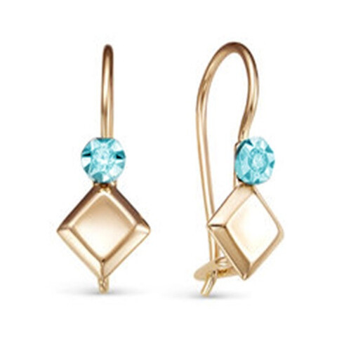 Серьги из красного золота с фианитами Ювелирное изделие - Серьги из красного золота с фианитами в магазине Best-Gold 054577