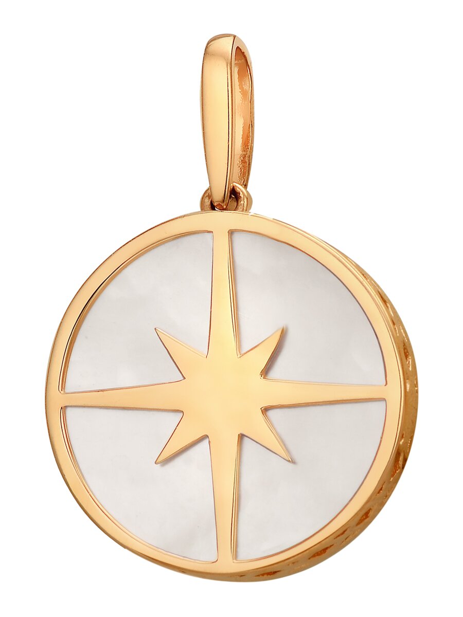 Ювелирное изделие - Подвеска из красного золота с перламутром в магазине Best-Gold 129576