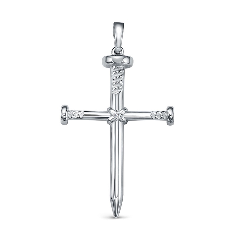 Подвеска из серебра с фианитами