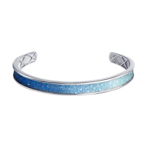 Ювелирное изделие - Браслет жёсткий из серебра с кристалл Swarovski в магазине Best-Gold 108607