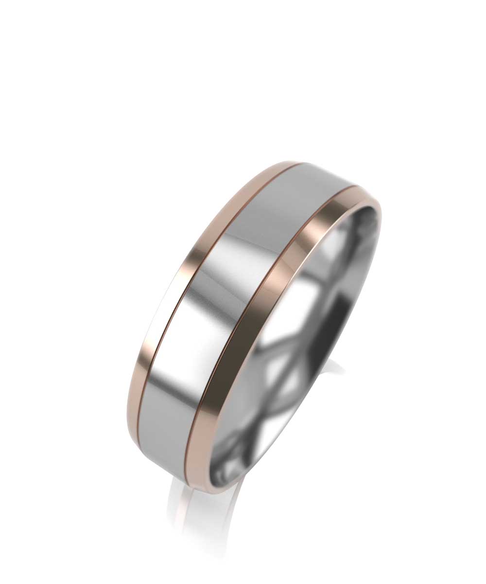 Обручальное кольцо из комбинированного золота Ювелирное изделие - Обручальное кольцо из комбинированного золота в магазине Best-Gold 130509