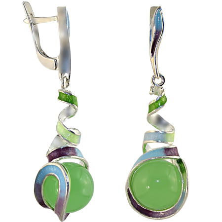 Серьги из серебра с жемчугом Ювелирное изделие - Серьги из серебра с жемчугом в магазине Best-Gold 040641