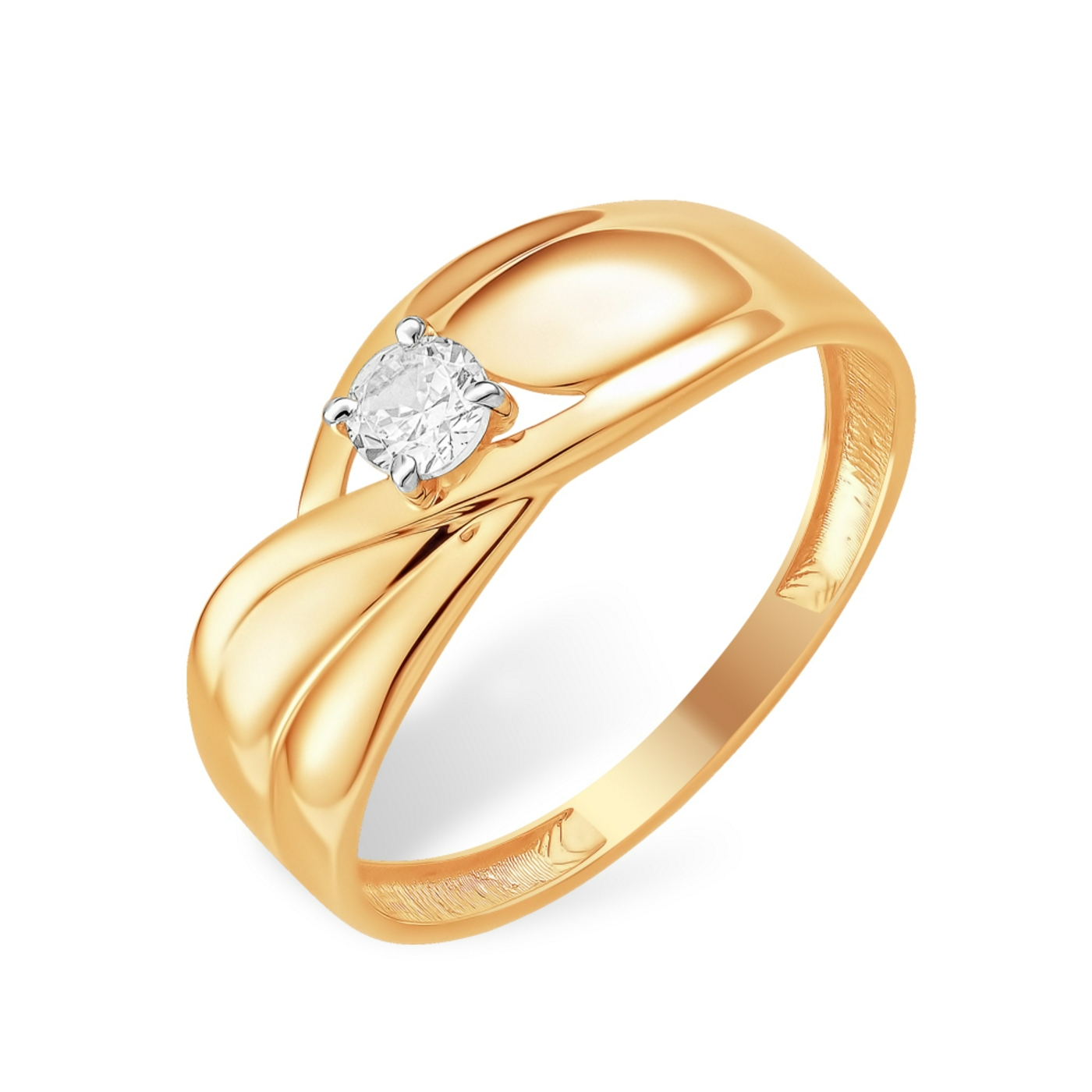 Кольцо из красного золота с фианитами Ювелирное изделие - Кольцо из красного золота с фианитами в магазине Best-Gold 147532