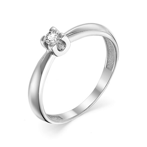 Кольцо помолвочное из белого золота с бриллиантом Ювелирное изделие - Кольцо помолвочное из белого золота с бриллиантом в магазине Best-Gold 084626