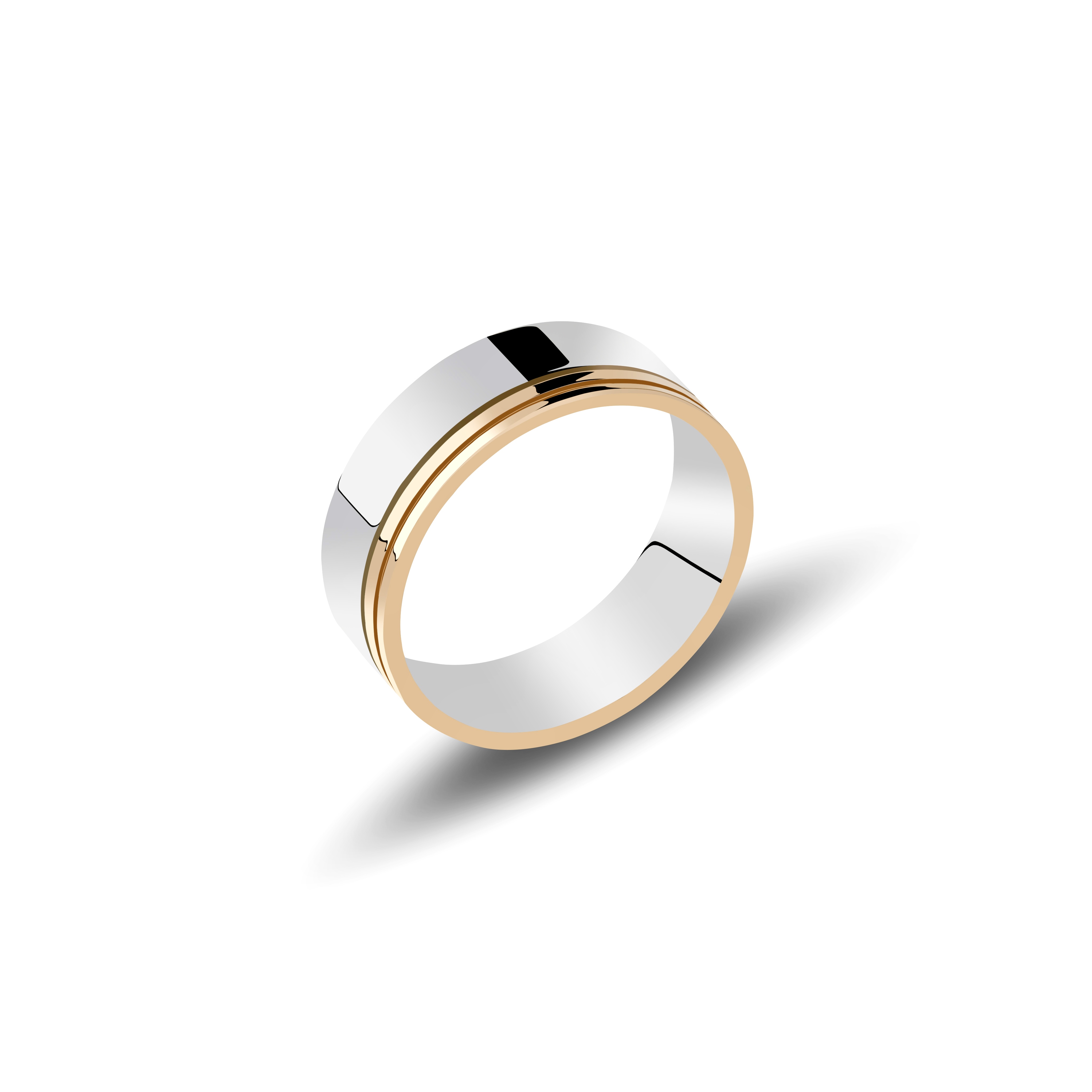 Обручальное кольцо из комбинированного золота Ювелирное изделие - Обручальное кольцо из комбинированного золота в магазине Best-Gold 041223