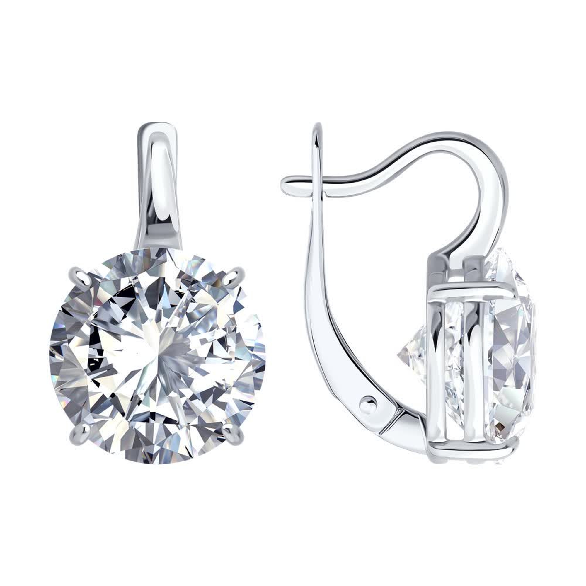 Серьги из серебра с фианитами Ювелирное изделие - Серьги из серебра с фианитами в магазине Best-Gold 152812