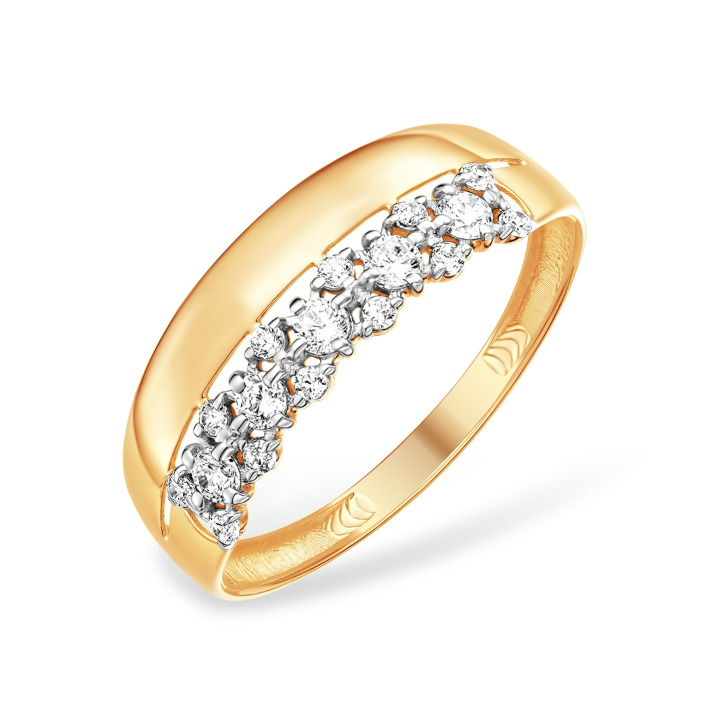 Кольцо из красного золота с фианитами Ювелирное изделие - Кольцо из красного золота с фианитами в магазине Best-Gold 147542