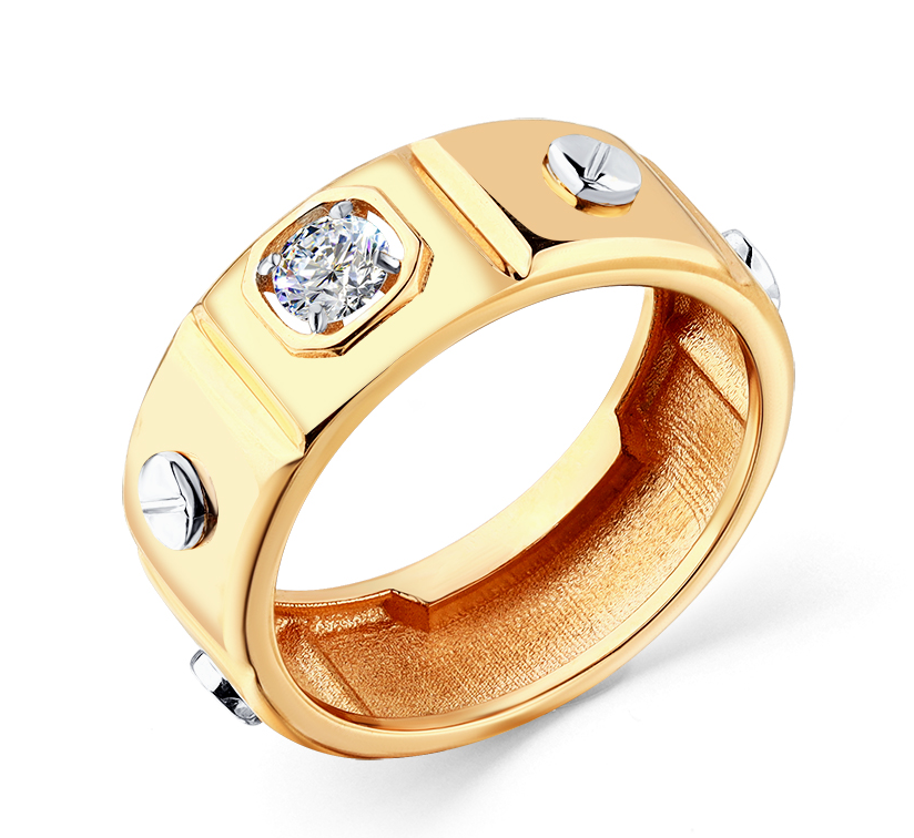 Кольцо из красного золота с фианитами Ювелирное изделие - Кольцо из красного золота с фианитами в магазине Best-Gold 125700